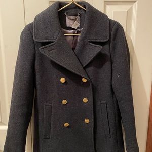 JCrew stadium coat. Charcoal. 6p